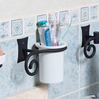 Bekerhouder Sapho Rebecco Hangend 17.1x12 cm Zwart / Wit Sapho - thumbnail