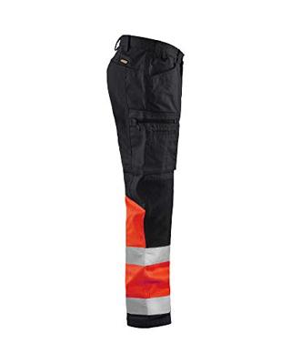 Blåkläder Werkbroek met stretch High-Vis 15511811 | Zwart/High-Vis Rood | Maat 46 - 7330509663202