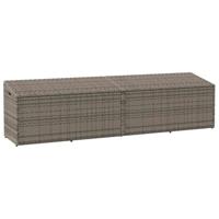 Tuinbox 220x50x58 cm poly rattan grijs - thumbnail