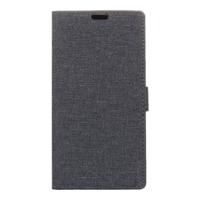 Shop4 - Samsung Galaxy S9 Plus Hoesje - Wallet Case Linnen Zwart - thumbnail