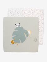 Set van 2 boxkleden groen + wit - thumbnail