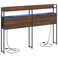 Hoofdbord met plank bruin eikenkleur 135 cm Bewerkt hout - thumbnail