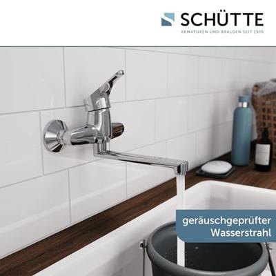 Keukenmengkraan Schutte Attica Draaibare Uitloop Wandmontage Chroom