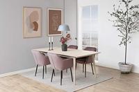 Sohome Eetkamerstoel 'Albin' Velvet, kleur Dusty Rose - thumbnail