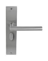 Deurklink Nexus rvs basis op langschild vrij- en bezet 63mm - thumbnail