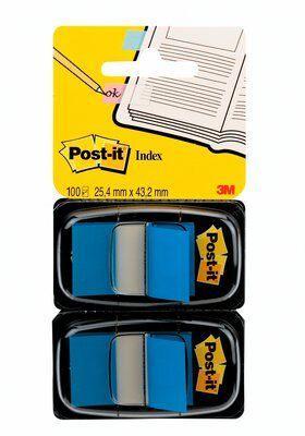 Indextabs post-it 680 25.4x43.2mm duopack blauw