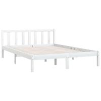 Bedframe massief grenenhout wit 120x200 cm - thumbnail
