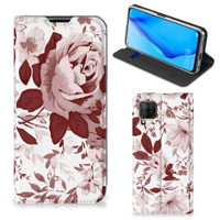 Bookcase Huawei P40 Lite Watercolor Flowers - thumbnail
