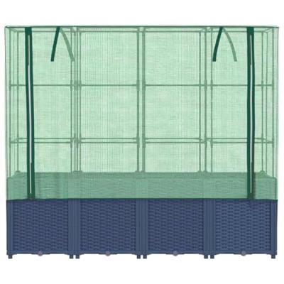 Plantenbak verhoogd met kashoes 160x40x153 cm rattanlook