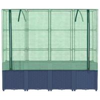 Plantenbak verhoogd met kashoes 160x40x153 cm rattanlook - thumbnail