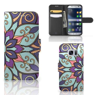 Samsung Galaxy S7 Hoesje Purple Flower Samsung Galaxy S7 Hoesje Purple Flower
