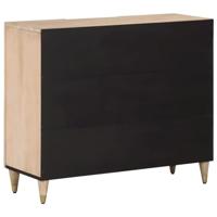 Bijzetkast 90x33x75 cm massief mangohout - thumbnail