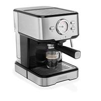Princess 01.249412.01.001 Capsulemachine RVS, Zwart Met melkopschuimer, Met drukzetsysteem, Met filterkoffie-functie - thumbnail