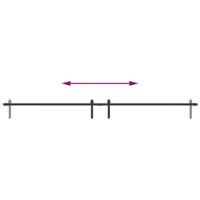 VidaXL Ophangset voor schuifdeur 213 cm koolstofstaal - thumbnail