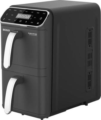 SOGO Human Technology Baskets Airfryer 5.5 l 1800 W Zwart, RVS