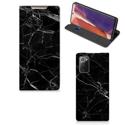 Samsung Galaxy Note20 | Standcase | Marmer Zwart - Origineel Cadeau Vader Samsung Galaxy Note20 | Standcase | Marmer Zwart - Origineel Cadeau Vader
