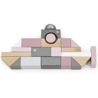 Label Label Houten blokken 50 stuks roze - thumbnail