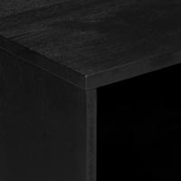 Nachtkastje 50x33x62 cm bewerkt hout zwart - thumbnail