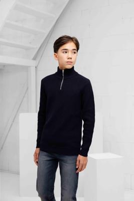 Antony Morato Lisbon Half Zip Sweater Kids Donkerblauw - Maat 164 - Kleur: Donkerblauw | Soccerfanshop