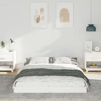 Bedframe Wit 140 x 190 cm Massief grenenhout - thumbnail