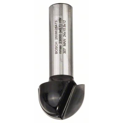 Bosch Halfrondprofielfrezen 12 mm, R1 12 mm, D 24 mm, L 12,7 mm, G 57 mm Bosch Halfrondprofielfrezen 12 mm, R1 12 mm, D 24 mm, L 12,7 mm, G 57 mm