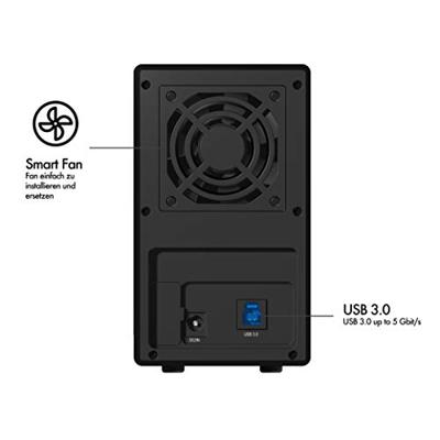 ICY BOX 20621 3,5 harde schijf behuizing 3.5 inch USB-A 3.2 Gen 1, eSATA - thumbnail
