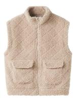 Name it winter vest meisjes - beige - teddy - NkfNila - thumbnail