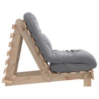 Futon slaapbank met matras 60x206x11 cm massief grenenhout - thumbnail