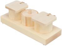 2-in-1 speelgoed en snoepjesdispenser voor huisdieren Trixie Hout 15 × 4,5 × 6 CM - thumbnail