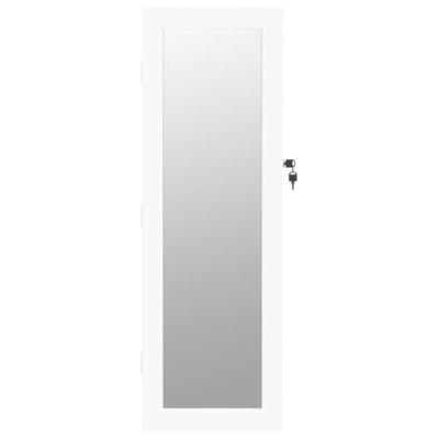 VidaXL Sieradenkast met spiegel wandgemonteerd 30x8,5x90 cm wit