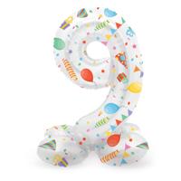 Folat BV Staande folieballon joyful party cijfer 9 -72cm - thumbnail