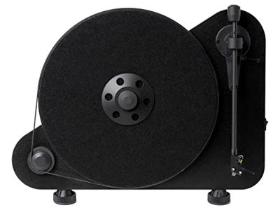 Pro-Ject VT-E R Verticale Platenspeler - Innovatief Staand of Liggend Ontwerp - Stille Synchrone Motor - Aluminium Toonarm - Zwart