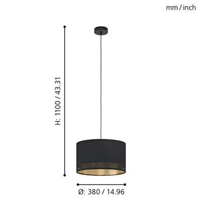 Eglo Landelijke hanglampEsteperra Ø 38cm - 99273