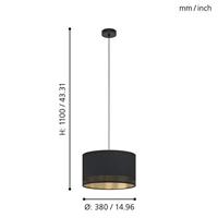 Eglo Landelijke hanglampEsteperra Ø 38cm - 99273 - thumbnail