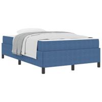 Bedframe met matras Blauw 120 x 190 cm Stof - thumbnail