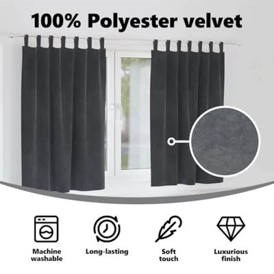 VidaXL Verduisterende gordijnen 2 pcs lichtgrijs 140 x 175 cm fluweel