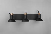 Trio Landelijke plafondspotRoxie 3-lichts zwart - 811900332 - thumbnail