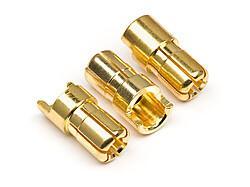 Male gold connectors (6.0mm dia) (3 pcs)