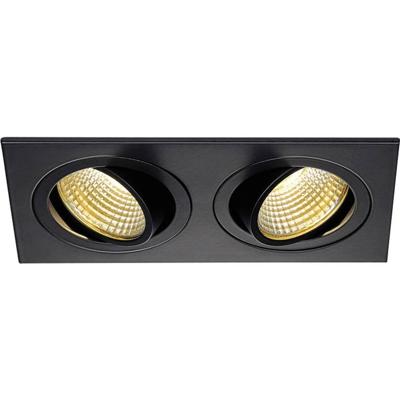 SLV InbouwspotNew Tria 2 LED 2700K zwart met klemveren - 113890