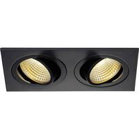 SLV InbouwspotNew Tria 2 LED 2700K zwart met klemveren - 113890 - thumbnail