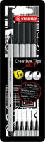 STABILO Creative Tips - etui met 5 puntdiktes - zwart - thumbnail