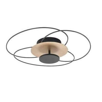 Highlight PlafondlampFiore zwart met goud - P6417.38