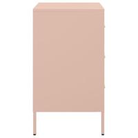 Nachtkastje 36x39x68 cm staal roze - thumbnail