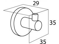 Handdoekhaak Tiger Boston Klein RVS Geborsteld - thumbnail