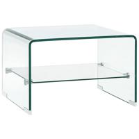 Salontafel 50x45x33 cm gehard glas transparant - thumbnail
