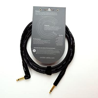 Cordial 11218 Jackplug Audio Aansluitkabel [1x Jackplug male 6,3 mm (mono) - 1x Jackplug male 6,3 mm (mono)] 3 m Zwart PVC-mantel