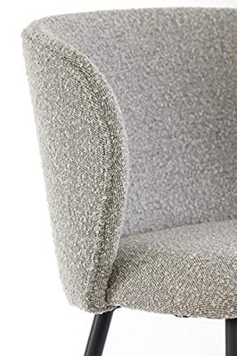 Light & Living Eetkamerstoel 'Elyna' Bouclé, kleur Grijsbruin Light & Living Eetkamerstoel 'Elyna' Bouclé, kleur Grijsbruin