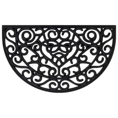 VidaXL Deurmat halfrond 45x75 cm rubber