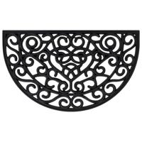 VidaXL Deurmat halfrond 45x75 cm rubber - thumbnail