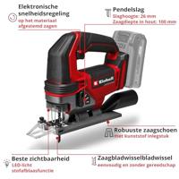 Einhell TE-JS 18/100 Li - Solo 4321270 Accu-decoupeerzaag - thumbnail